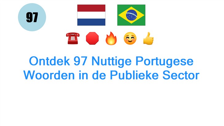 Ontdek 97 Nuttige Portugese Woorden in de Publieke Sector